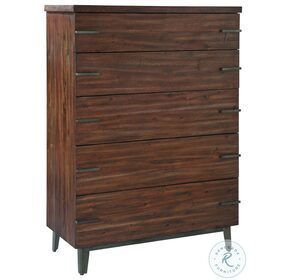 Monterey Point Deep Brown And Forged Metal Chest