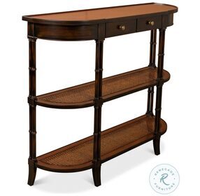 Winston Black Console Table With Shelves