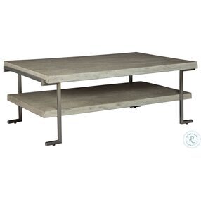 Laguna Hills Wire Brushed And Black Silver Rectangle Coffee Table