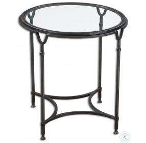 Samson Aged Black Side Table