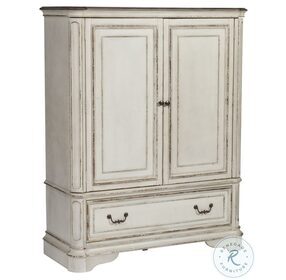 Magnolia Manor Antique White And Weathered Bark Door Chest