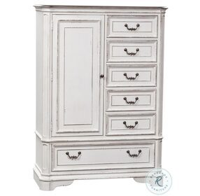 Magnolia Manor Antique White And Weathered Bark Master Chest