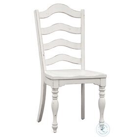 Magnolia Manor Antique White And Weathered Bark Ladder Back Side Chair Set Of 2