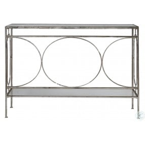Luano Heavily Distressed Antique Silver Console Table
