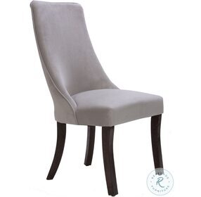 Dandelion Gray Velvet Side Chair Set of 2