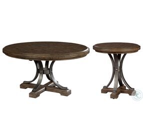 Wexford Natural Wood Tones Oval Occasional Table Set
