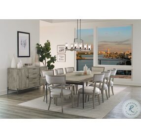 Bedford Park Gray And Forged Iron Extendable Dining Room Set