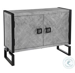 Keyes Light Gray and Charcoal 2 Door Accent Cabinet
