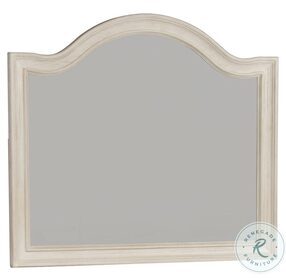 Bayside Antique White Arched Mirror