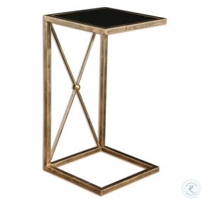 Zafina Lightly Antique Gold Side Table