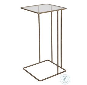 Cadmus Heavily Antique Gold Side Table