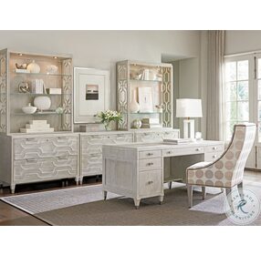 Greystone Pearl Gray Wire Brushed Avery Home Office Set