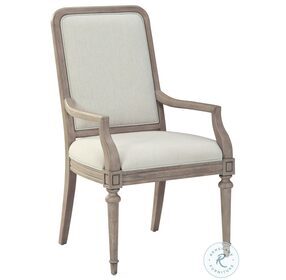 Wellington Estates Linen And Driftwood Arm Chair Set of 2