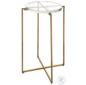 Star-crossed Brushed Gold Accent Table