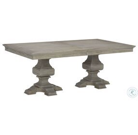 Wellington Estates Driftwood Pedestal Extendable Dining Table