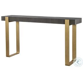 Kea Dark Walnut And Brushed Brass Console Table
