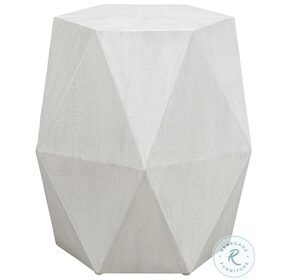 Volker White Geometric Accent Table