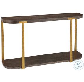 Palisade Rich Coffee And Antique Gold Console Table