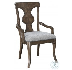 Landmark Russet Splat Back Arm Chair Set Of 2