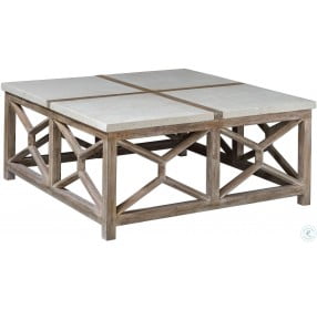 Catali neutral Ivory and Warm Oatmeal Cocktail Table