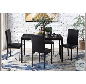 Tempe Black Marble Top Dining Room Set