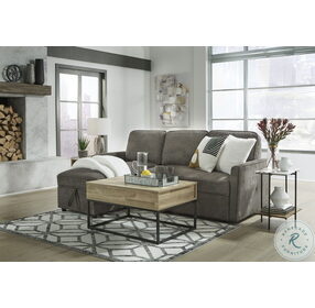 Kerle Charcoal 2 Piece Sectional with Pop Up Bed