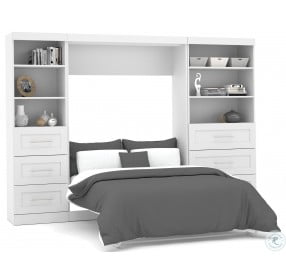 26890 Pure White 120" Drawer Full Wall Bed