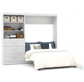 26891 Pure White 95" Drawer Full Wall Bed