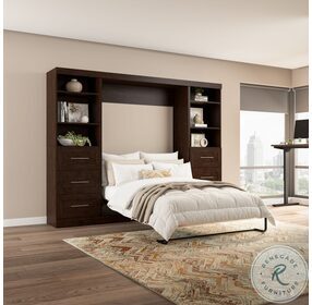 Pur Chocolate 109" Drawer Full Wall Bed