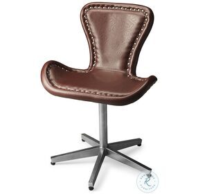 Midway Aviator Brown Leather Office Chair