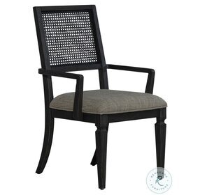 Caruso Heights Cream and Black Tweed Arm Chair Set Of 2