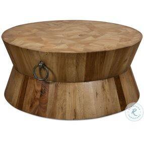 27134 Driftwood Brown Round Tower Cocktail Table