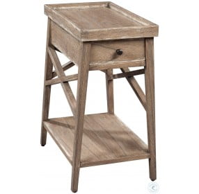 Primitive Gray Chairside Table