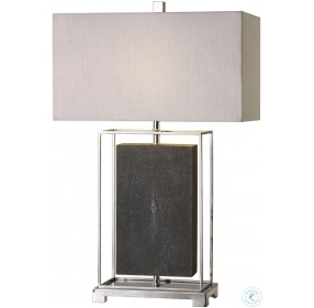 Sakana Gray Textured Table Lamp