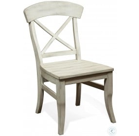 Regan Farmhouse White X Back Dining Chair Set of 2