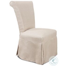Corseted Beige Side Chair Set Of 2