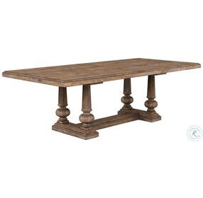 Architrave Rustic Almond Trestle Extendable Dining Table