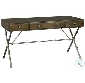 Cambridge Antique Pewter Faux Bamboo Writing Desk