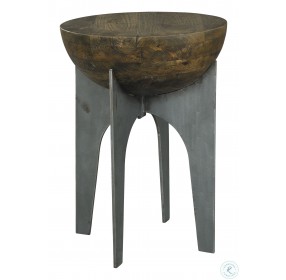 Special Reserve Brown And Gray Half Sphere End Table