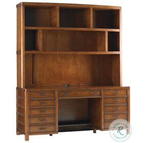Longboat Key Warm Sundrenched Sienna Biscayne Credenza With Hutch