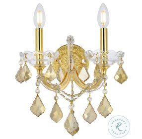 2800W2G-GT-RC Maria Theresa Gold 2 Light Wall Sconce
