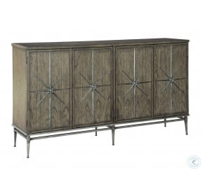 Special Reserve Natural And Antique Pewter Star Long TV Stand