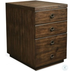Perspectives Brushed Acacia Mobile File Cabinet