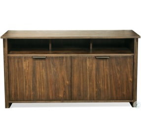 Perspectives Brushed Acacia Entertainment Console