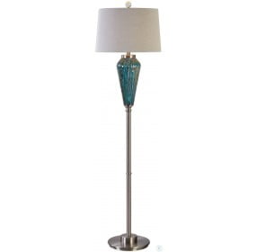 Almanzora Blue Glass Floor Lamp