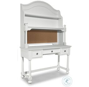 Madison Natural White Desk with Hutch