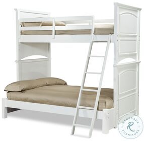 Madison Natural White Painted Twin Over Full Bunk Bed