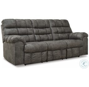 Derwin Concrete Reclining Sofa with Drop Down Table