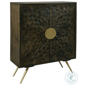 Special Reserve Brown And Brushed Brass Accent Chest