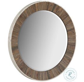 Stockyard Brown Round Mirror